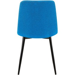 Juego de 2 sillas de comedor Tilde en tela azul claro