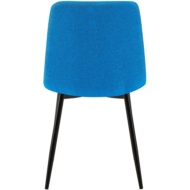 Juego de 2 sillas de comedor Tilde en tela azul claro