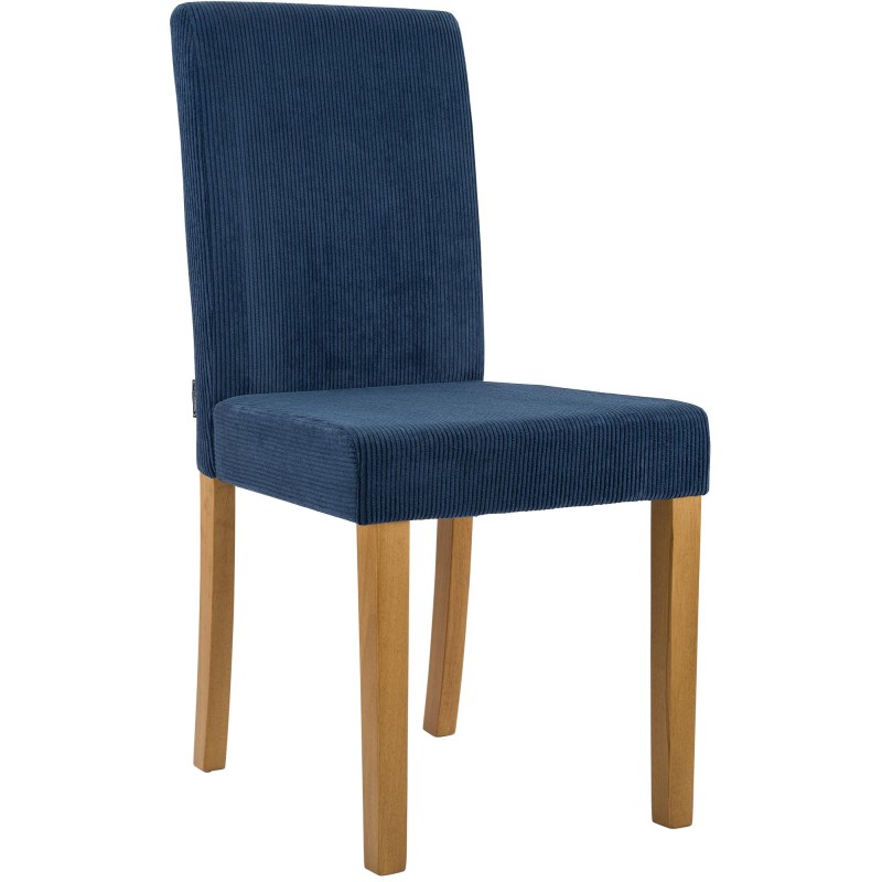 Silla de comedor Ina Cord en azul claro antiguo