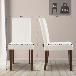Silla de comedor Ina Cord Antique color crema oscuro Silla de comedor Ina Cord Antique color crema oscuro