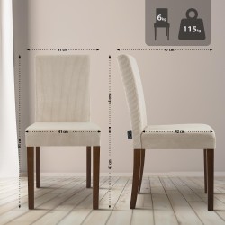 Silla de comedor Ina Cord Antique Marrón oscuro claro Silla de comedor Ina Cord Antique Marrón oscuro claro