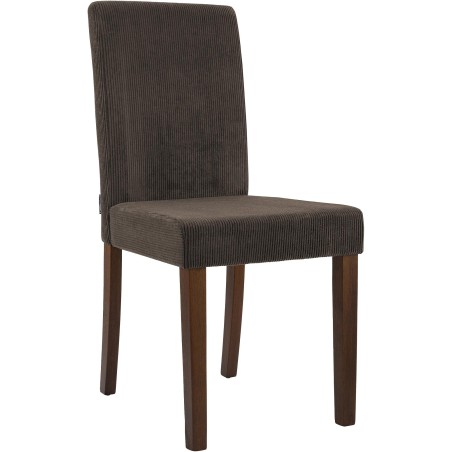 Silla de comedor Ina Cord marrón oscuro antiguo
