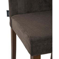 Silla de comedor Ina Cord marrón oscuro antiguo Silla de comedor Ina Cord marrón oscuro antiguo