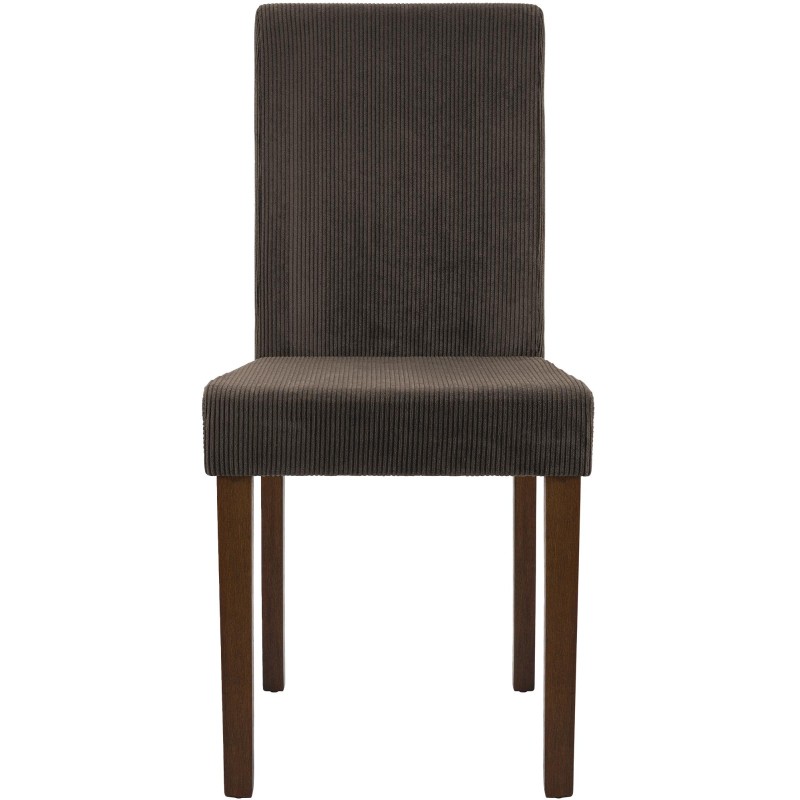 Silla de comedor Ina Cord marrón oscuro antiguo