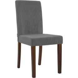 Silla de comedor Ina Cord, color gris oscuro antiguo