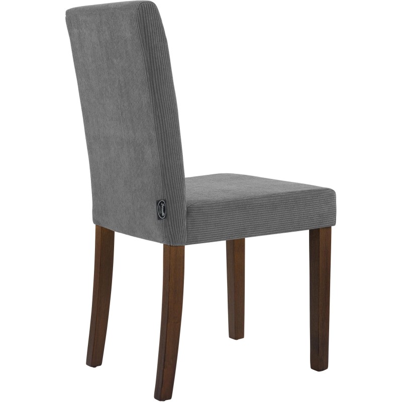 Silla de comedor Ina Cord, color gris oscuro antiguo