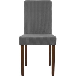 Silla de comedor Ina Cord, color gris oscuro antiguo