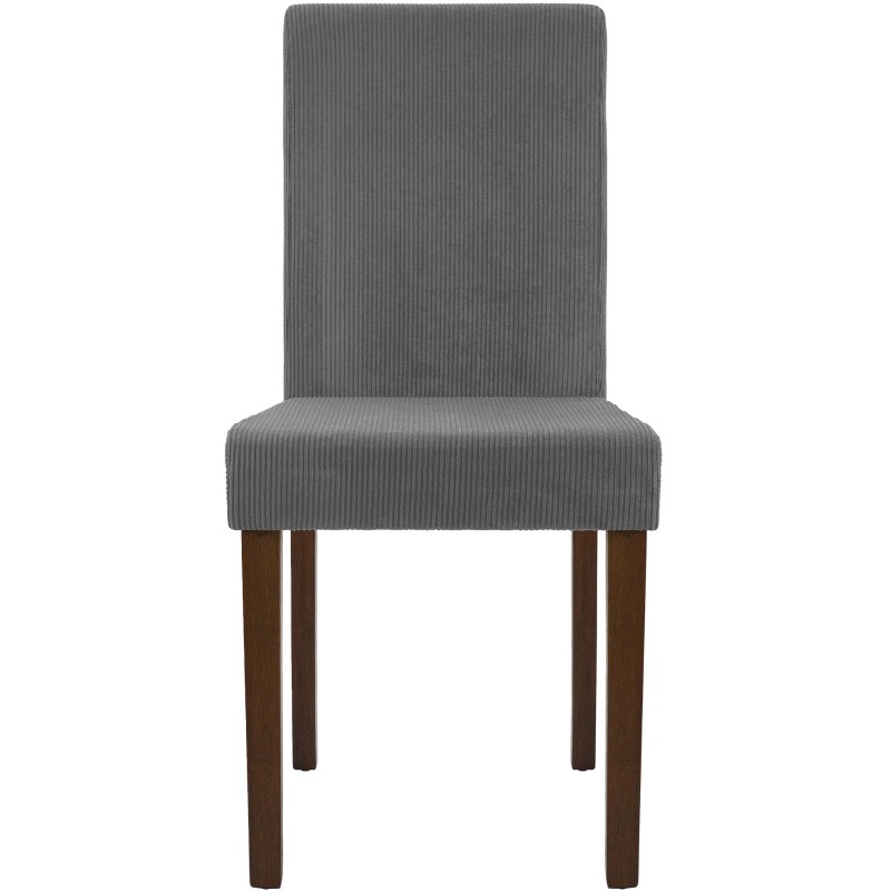 Silla de comedor Ina Cord, color gris oscuro antiguo