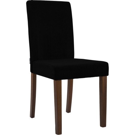 Silla de comedor Ina Cord, color negro antiguo oscuro