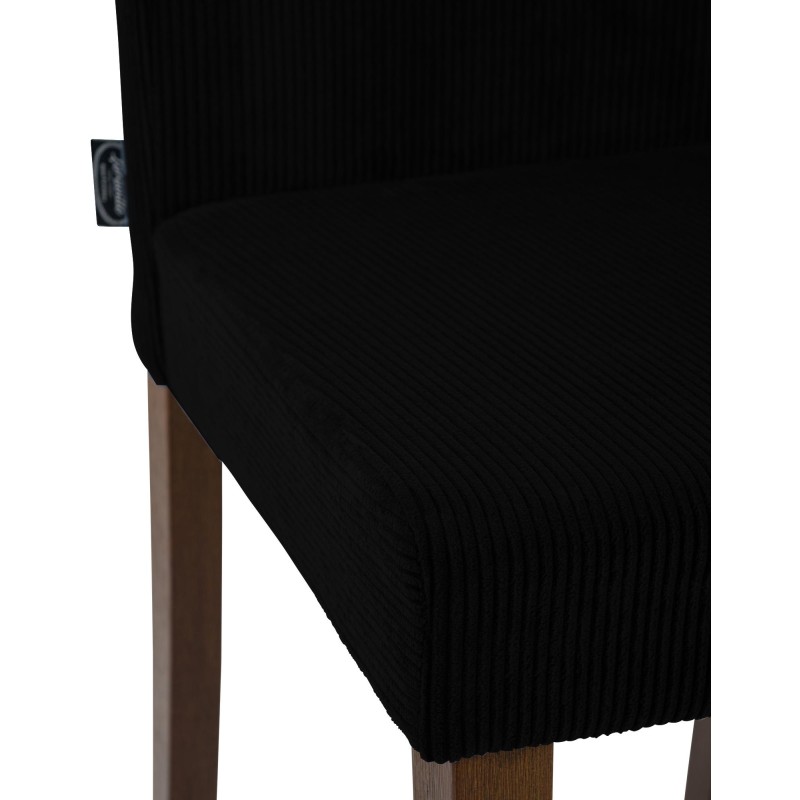 Silla de comedor Ina Cord, color negro antiguo oscuro