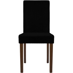 Silla de comedor Ina Cord, color negro antiguo oscuro