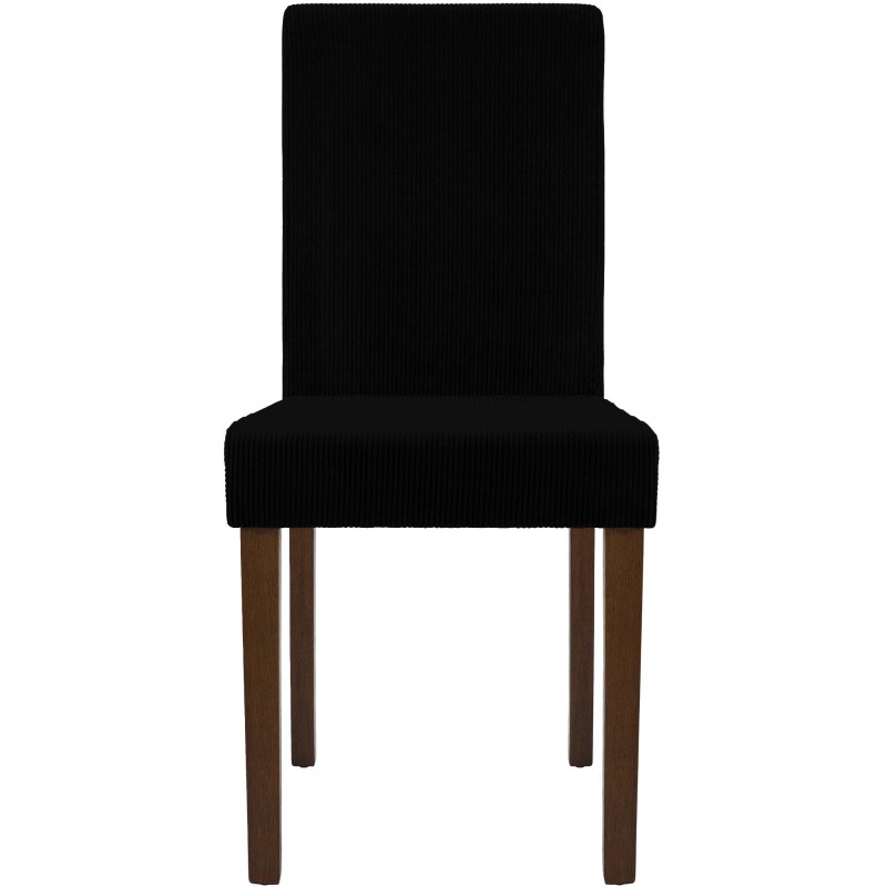 Silla de comedor Ina Cord, color negro antiguo oscuro