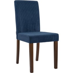 Silla de comedor Ina Cord azul oscuro antiguo