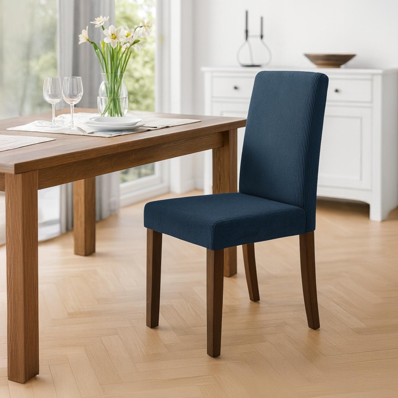 Silla de comedor Ina Cord azul oscuro antiguo