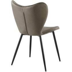 Silla de comedor Maika en terciopelo antracita Silla de comedor Maika en terciopelo antracita