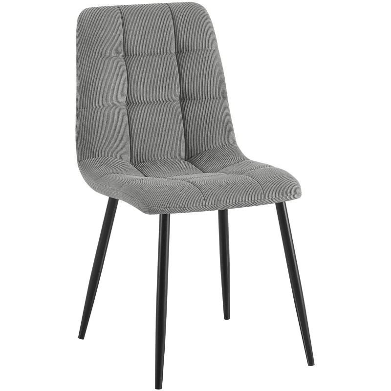 Silla de comedor Antibes de cuerda gris