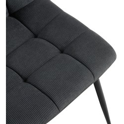 Silla de comedor Tilde Cord negra Silla de comedor Tilde Cord negra