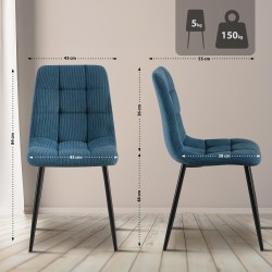 Silla de comedor Tilde Cord Blue Silla de comedor Tilde Cord Blue