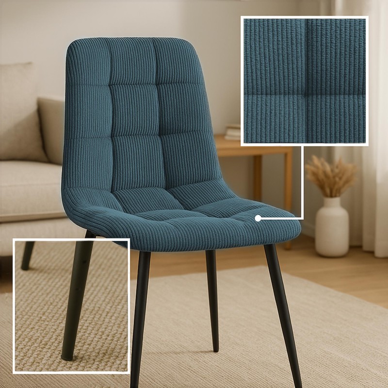 Silla de comedor Tilde Cord Blue