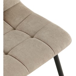 Silla de comedor Tilde Cord color topo Silla de comedor Tilde Cord color topo