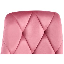 Silla de comedor Clairton en terciopelo rosa