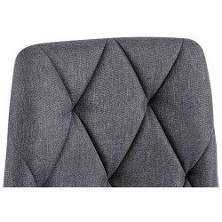Silla de comedor Clairton en tela gris oscuro
