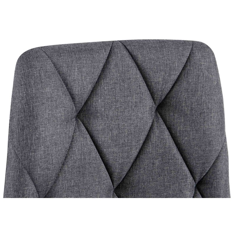 Silla de comedor Clairton en tela gris oscuro