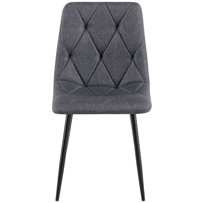 Silla de comedor Clairton en tela gris oscuro