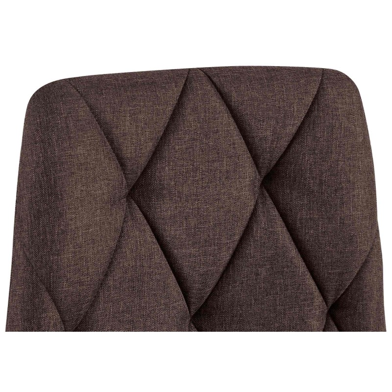 Silla de comedor Clairton en tela marrón