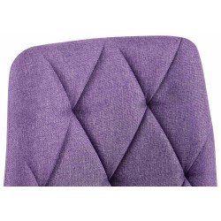 Silla de comedor Clairton de tela morada