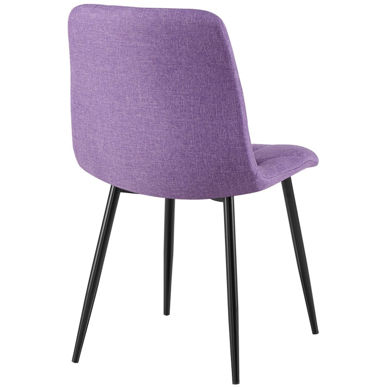 Silla de comedor Clairton de tela morada