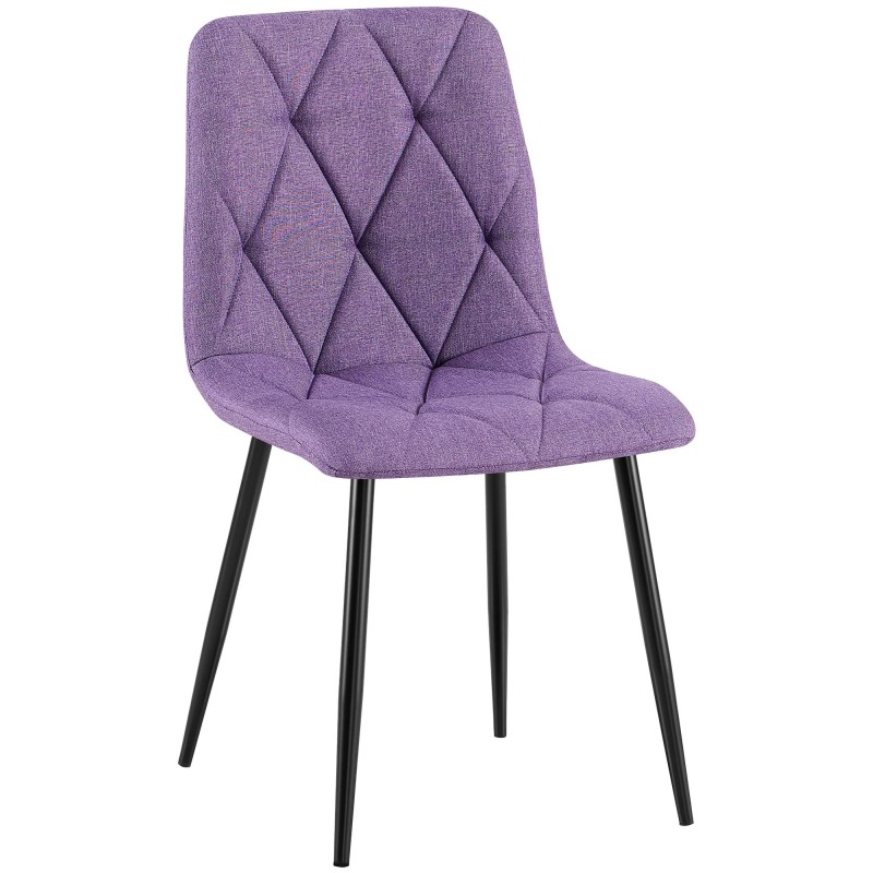 Silla de comedor Clairton de tela morada