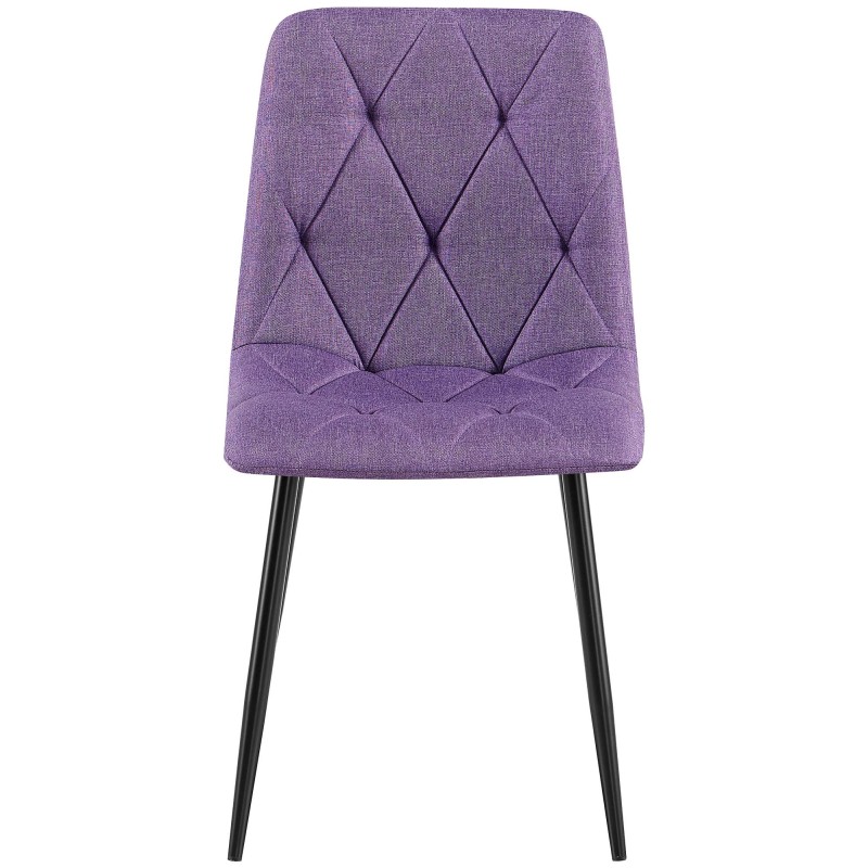 Silla de comedor Clairton de tela morada
