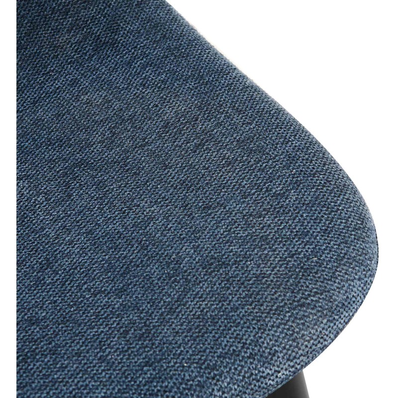 Silla de comedor Napier en tela azul oscuro