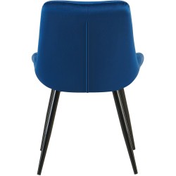 Juego de 2 sillas de comedor Rossford en azul oscuro