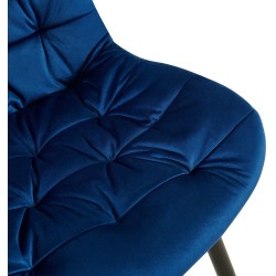 Juego de 2 sillas de comedor Rossford en azul oscuro
