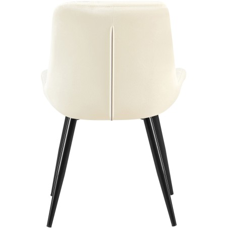 Juego de 2 sillas de comedor Rossford color crema