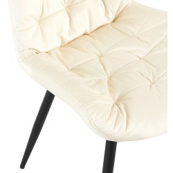 Juego de 2 sillas de comedor Rossford color crema