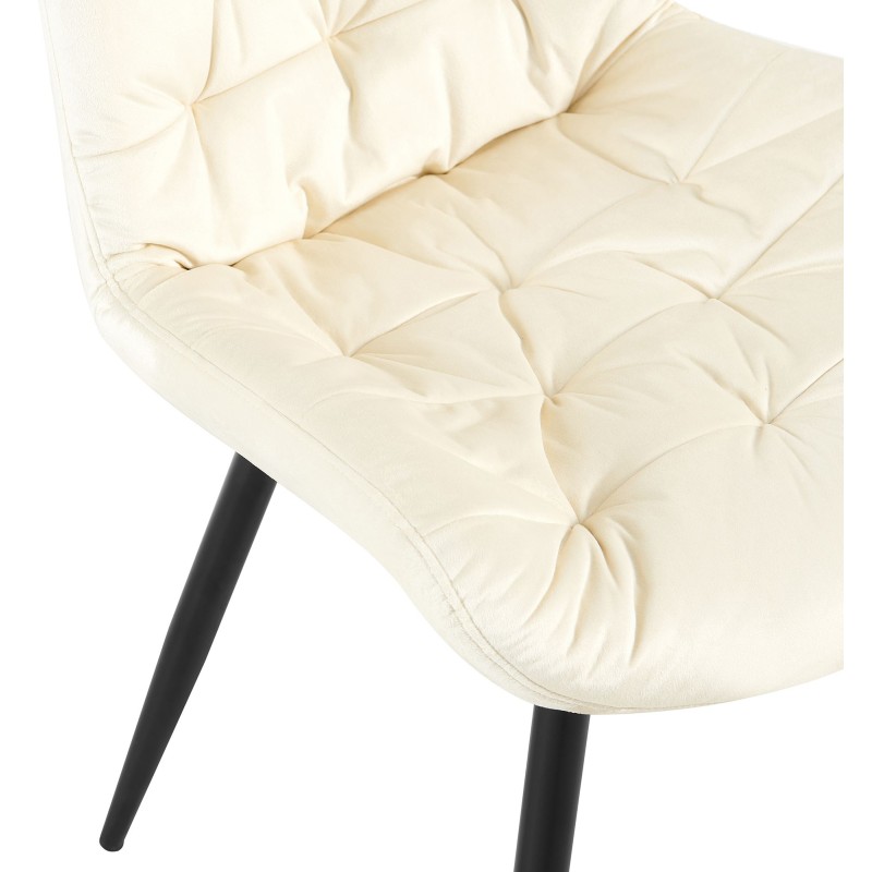 Juego de 2 sillas de comedor Rossford color crema