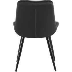 Juego de 2 sillas de comedor Rossford en color negro