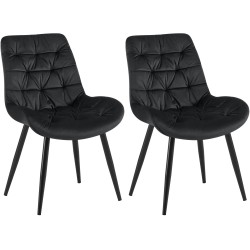 Juego de 2 sillas de comedor Rossford en color negro