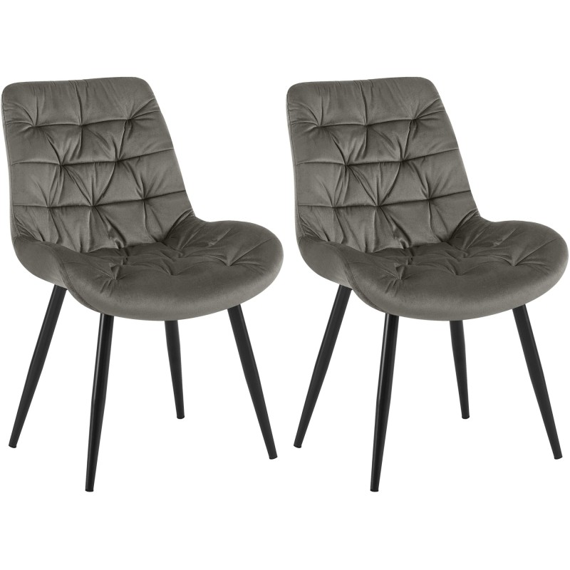 Juego de 2 sillas de comedor Rossford color antracita