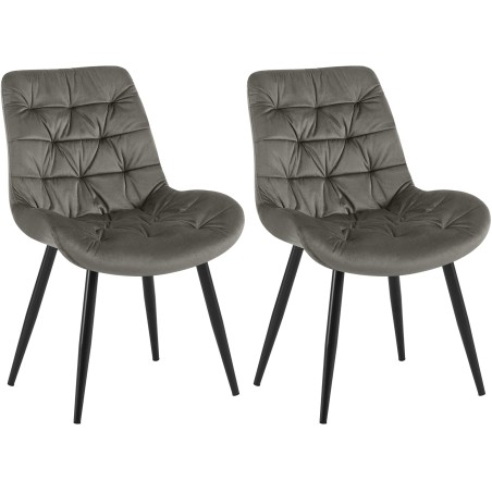 Juego de 2 sillas de comedor Rossford color antracita