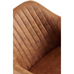 Juego de 2 sillas de comedor Welby Vintage en marrón claro
