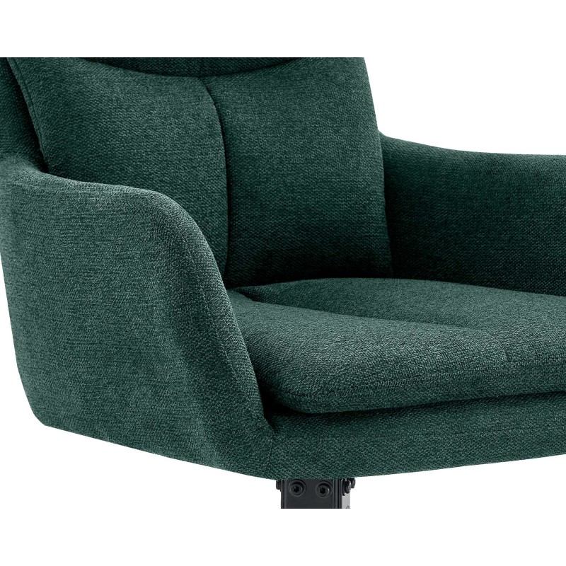 Juego de 2 sillas de comedor Somers en tela verde