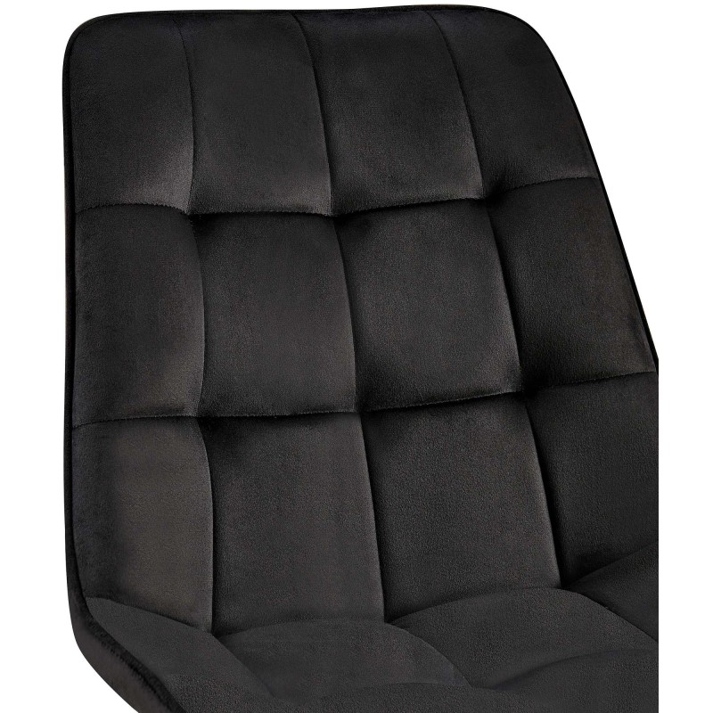 Juego de 2 sillas de comedor Gifford en terciopelo negro