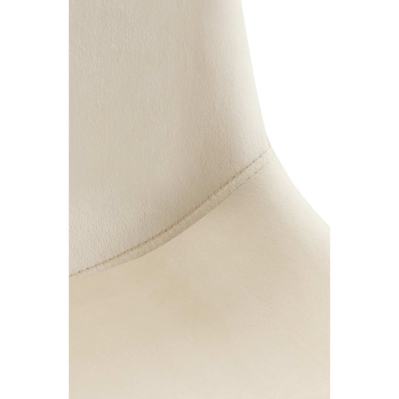 Juego de 2 sillas de comedor Lewes de terciopelo color crema