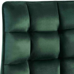 Conjunto de 2 sillas Saranda en terciopelo verde