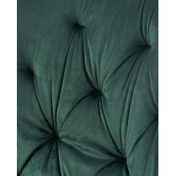 Juego de 2 sillas de comedor Wallace de terciopelo verde