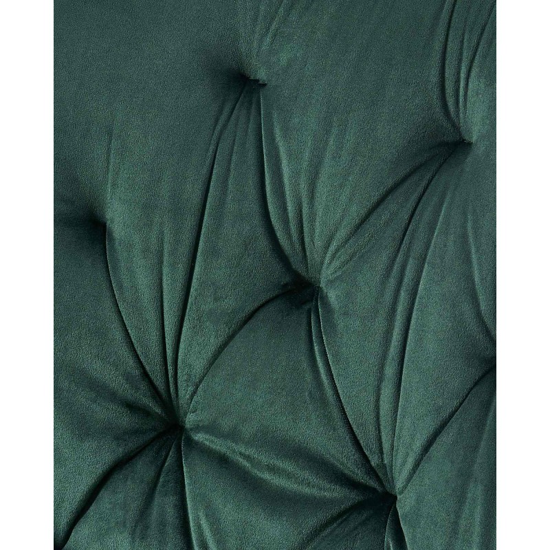 Juego de 2 sillas de comedor Wallace de terciopelo verde